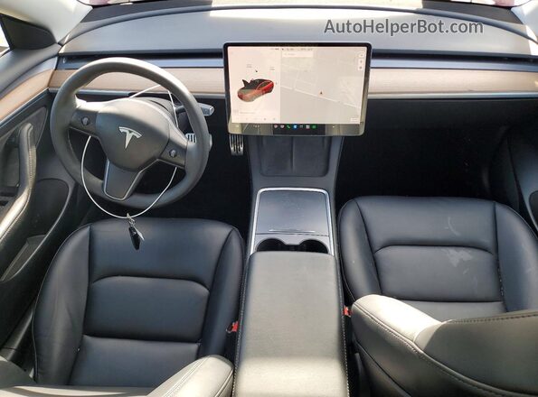 5YJ3E1EB2MF019767 2021 TESLA MODEL Red წინა პანელის ხედი