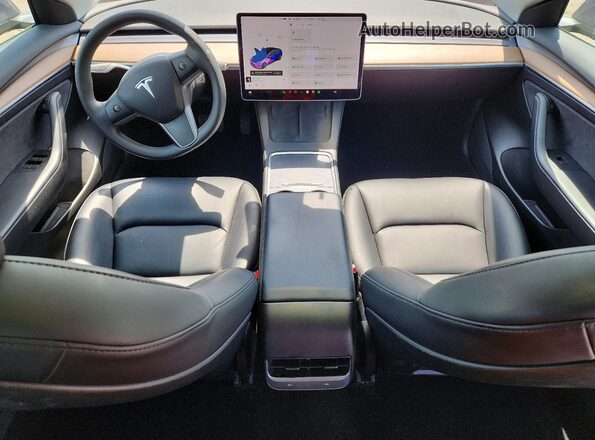 5YJ3E1EB2MF049593 2021 TESLA MODEL Blue Dashboard view