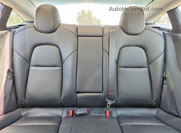 5YJ3E1EB2MF049593 2021 TESLA MODEL Blue Rear seats view