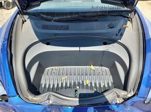 5YJ3E1EB2MF049593 2021 TESLA MODEL Blue Engine compartment view