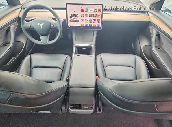 5YJ3E1EB2MF055930 2021 TESLA MODEL White Вид панелі приладів
