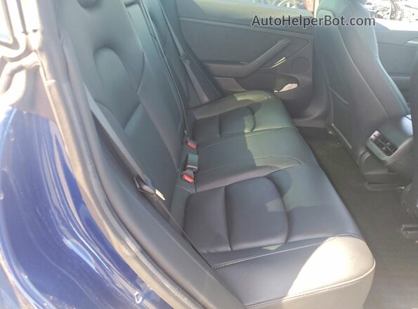 5YJ3E1EB2MF074008 2021 TESLA MODEL Blue უკანა სავარძლების ხედი