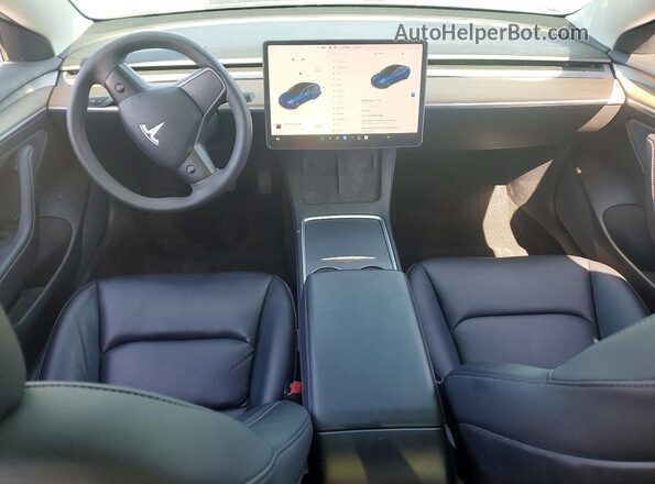 5YJ3E1EB2MF074008 2021 TESLA MODEL Blue წინა პანელის ხედი
