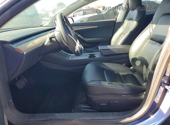 5YJ3E1EB2MF074008 2021 TESLA MODEL Blue წინა სალონის ხედი
