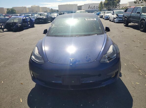 5YJ3E1EB2MF074008 2021 TESLA MODEL Blue წინა ხედი