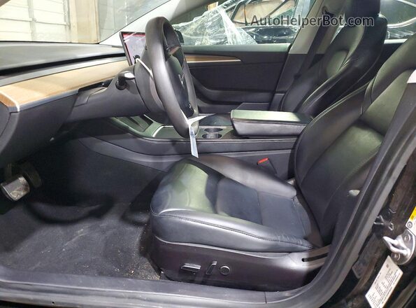 5YJ3E1EB2MF965559 2021 TESLA MODEL Black Widok wnętrza z przodu