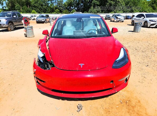 5YJ3E1EB2NF179794 2022 TESLA MODEL Красный Вид спереди