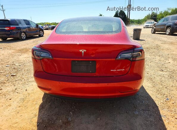 5YJ3E1EB2NF179794 2022 TESLA MODEL Красный Вид сзади