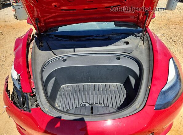 5YJ3E1EB2NF179794 2022 TESLA MODEL Красный Вид задней части салона