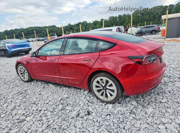 5YJ3E1EB2NF192464 2022 TESLA MODEL Красный Задняя левая четверть