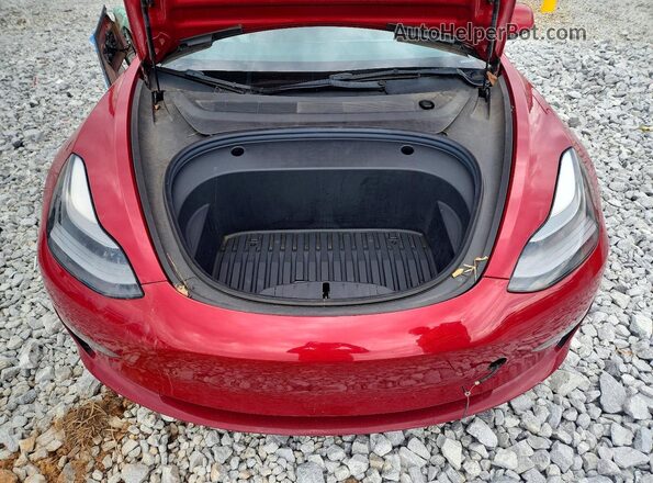 5YJ3E1EB2NF192464 2022 TESLA MODEL Красный Вид задней части салона