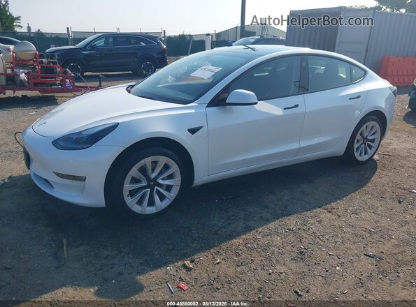 5YJ3E1EB2NF192979 2022 TESLA MODEL 3 Белый Передняя левая четверть