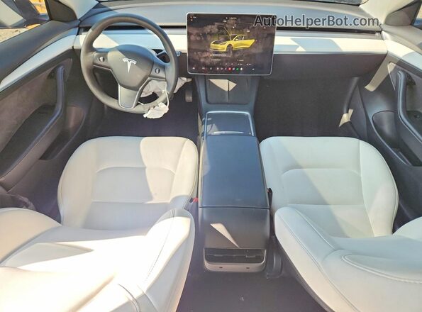 5YJ3E1EB2NF230453 2022 TESLA MODEL Black Widok deski rozdzielczej