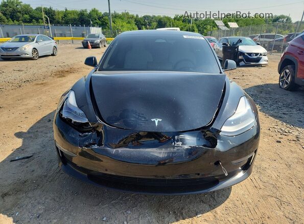 5YJ3E1EB2NF230453 2022 TESLA MODEL Black Widok z przodu