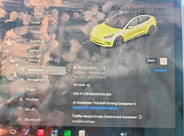 5YJ3E1EB2NF230453 2022 TESLA MODEL Black Widok zestawu wskaźników