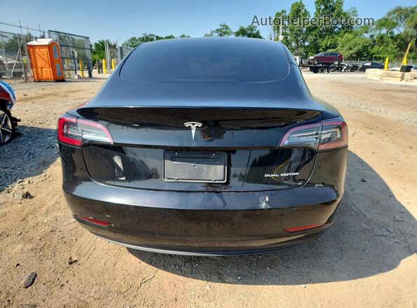 5YJ3E1EB2NF230453 2022 TESLA MODEL Black Widok z tyłu