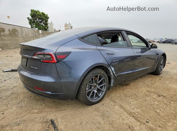 5YJ3E1EB2NF294072 2022 TESLA MODEL Gray უკანა მარჯვენა