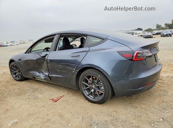 5YJ3E1EB2NF294072 2022 TESLA MODEL Gray უკანა მარცხენა
