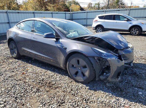 5YJ3E1EB2PF666657 2023 TESLA MODEL Серый Передняя правая четверть
