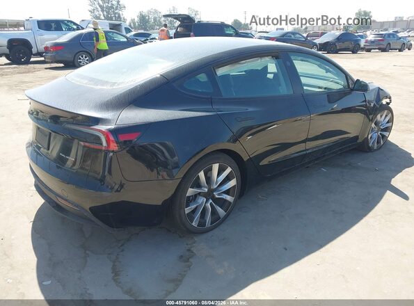 5YJ3E1EB2RF801963 2024 TESLA MODEL 3 Черный Задняя правая четверть