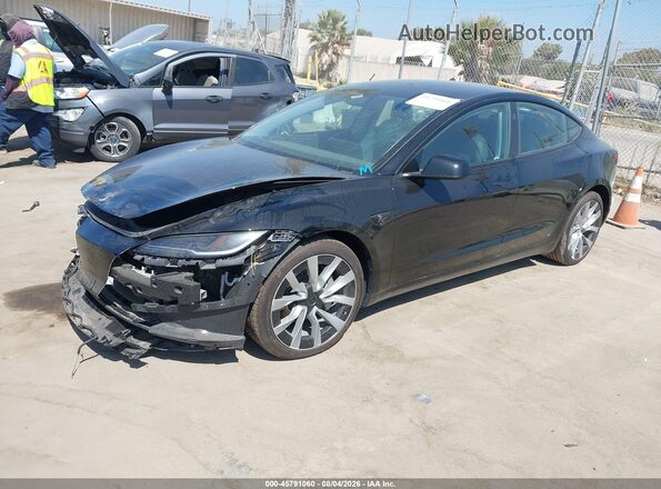5YJ3E1EB2RF801963 2024 TESLA MODEL 3 Черный Передняя левая четверть