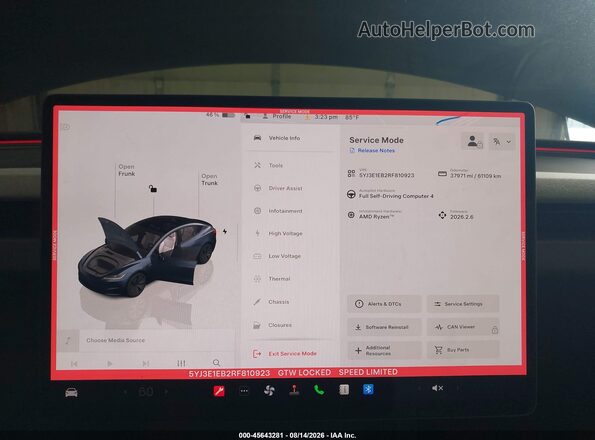 5YJ3E1EB2RF810923 2024 TESLA MODEL 3 Black Rear seats view