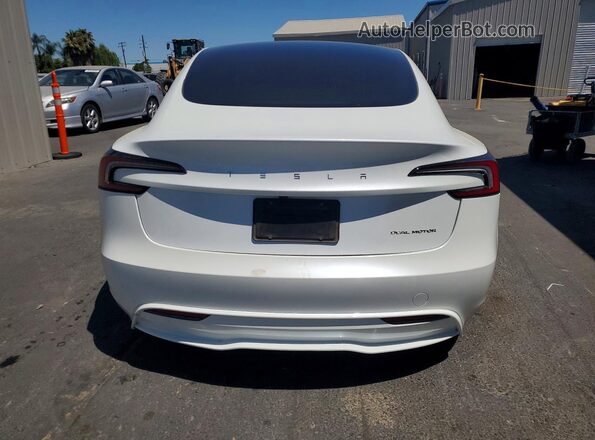 5YJ3E1EB2SF933773 2025 TESLA MODEL Белый Вид сзади
