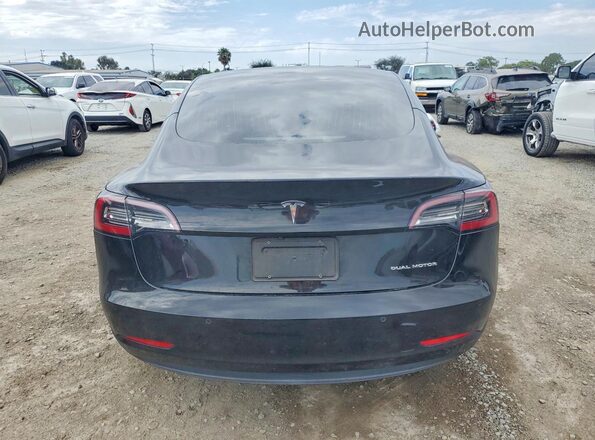 5YJ3E1EB3LF710501 2020 TESLA MODEL Black Вид ззаду