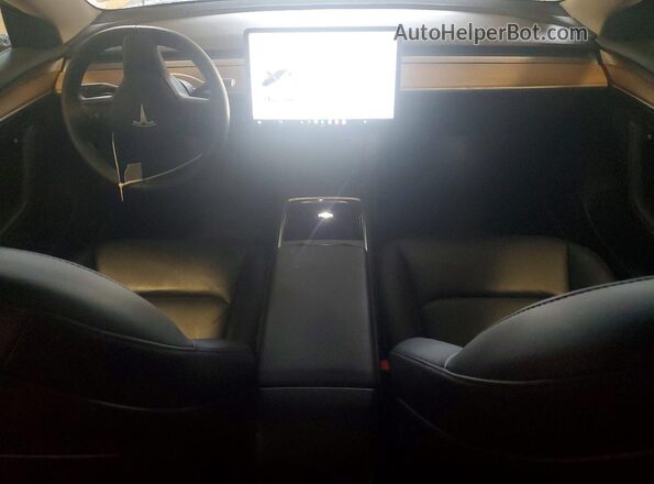 5YJ3E1EB3MF065396 2021 TESLA MODEL Белый Вид панели приборов