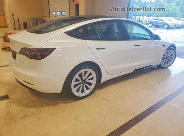 5YJ3E1EB3MF065396 2021 TESLA MODEL Белый Задняя правая четверть