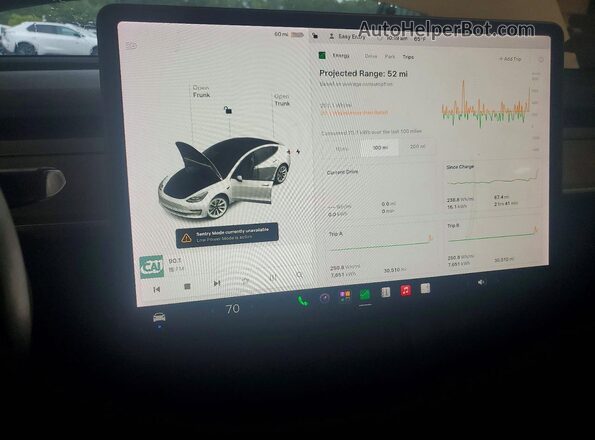 5YJ3E1EB3MF065396 2021 TESLA MODEL Белый Вид щитка приборов