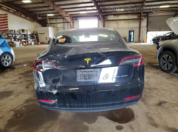 5YJ3E1EB3MF848816 2021 TESLA MODEL Black Rear view
