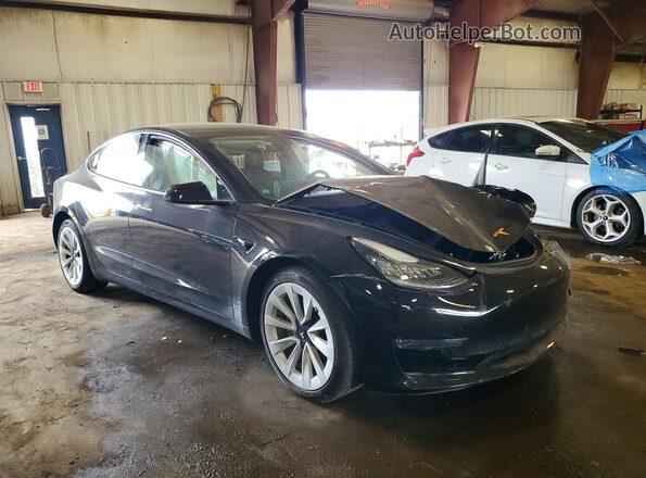 5YJ3E1EB3MF848816 2021 TESLA MODEL Black Front right