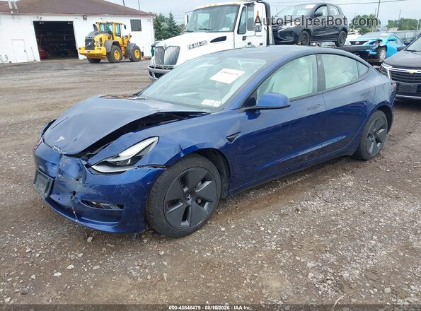 5YJ3E1EB3MF981348 2021 TESLA MODEL 3 Blue Vista tres cuartos delantera izquierda