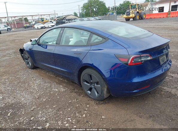 5YJ3E1EB3MF981348 2021 TESLA MODEL 3 Blue Trasero izquierdo