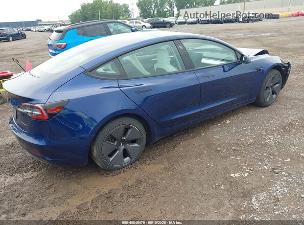 5YJ3E1EB3MF981348 2021 TESLA MODEL 3 Blue Trasero derecho