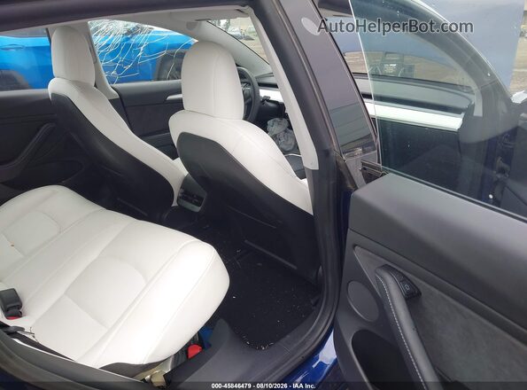5YJ3E1EB3MF981348 2021 TESLA MODEL 3 Blue Vista de la etiqueta del VIN