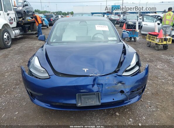 5YJ3E1EB3MF981348 2021 TESLA MODEL 3 Blue Vista del cuadro de instrumentos