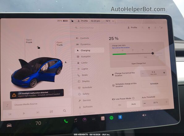 5YJ3E1EB3MF981348 2021 TESLA MODEL 3 Blue 
