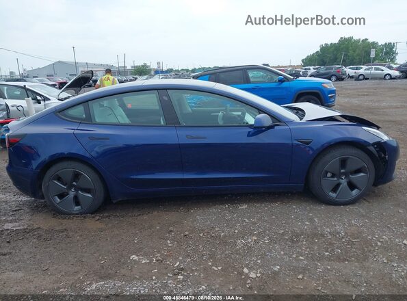 5YJ3E1EB3MF981348 2021 TESLA MODEL 3 Blue Vista interior trasera