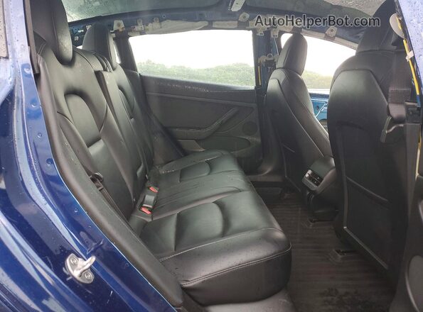 5YJ3E1EB3NF268208 2022 TESLA MODEL Blue Vista de los asientos traseros