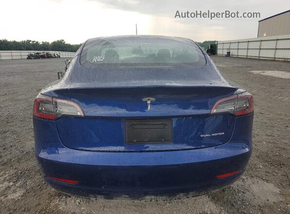 5YJ3E1EB3NF268208 2022 TESLA MODEL Blue Vista trasera