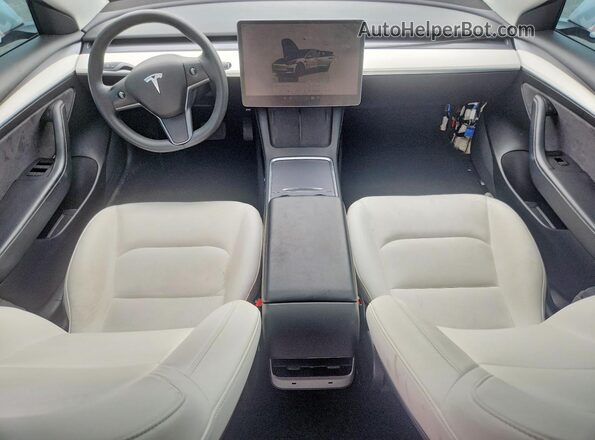 5YJ3E1EB3NF272968 2022 TESLA MODEL White Vista del salpicadero