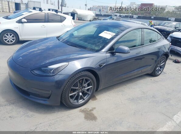 5YJ3E1EB3NF277815 2022 TESLA MODEL 3 Gray Առջևի ձախ երեք քառորդ տեսարան