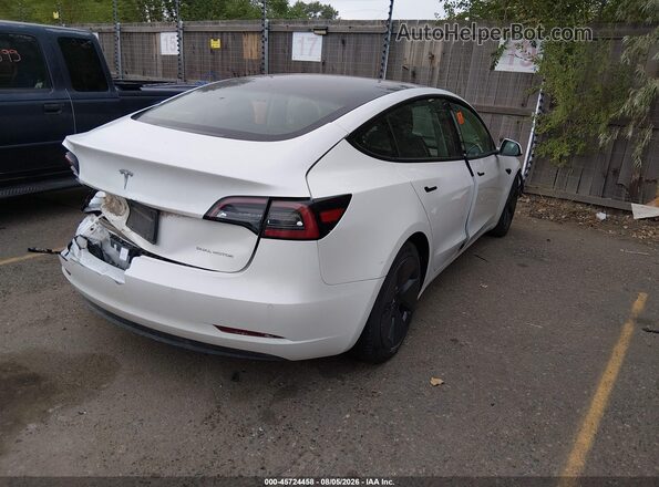 5YJ3E1EB3NF327936 2022 TESLA MODEL 3 Белый Задняя правая четверть
