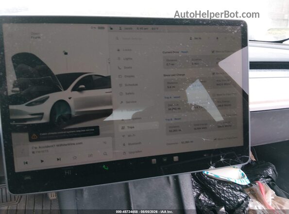 5YJ3E1EB3NF327936 2022 TESLA MODEL 3 Белый Вид задних сидений