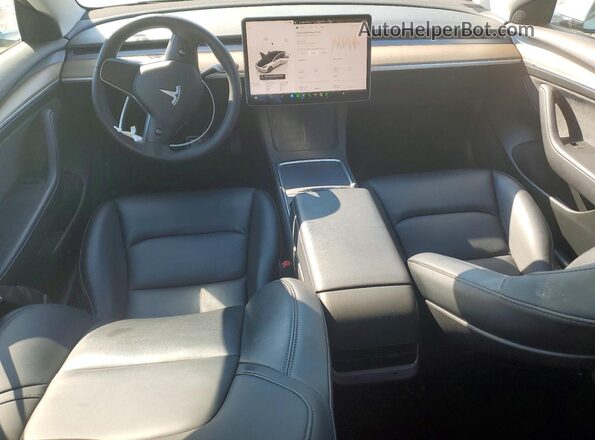 5YJ3E1EB3PF390022 2023 TESLA MODEL White Dashboard view