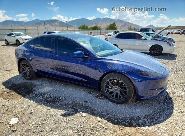 5YJ3E1EB3RF809490 2024 TESLA MODEL Синий Передняя правая четверть