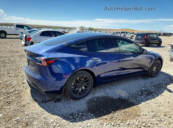 5YJ3E1EB3RF809490 2024 TESLA MODEL Синий Задняя правая четверть