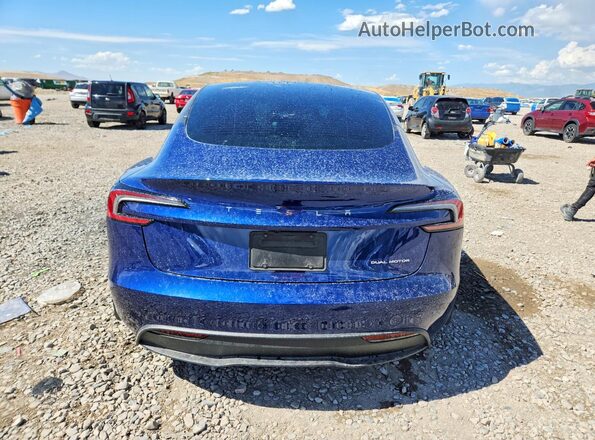 5YJ3E1EB3RF809490 2024 TESLA MODEL Синий Вид сзади